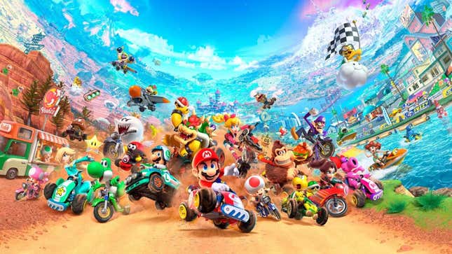 The cast of Mario Kart World.