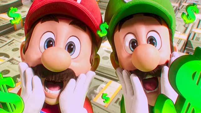 Mario and Luigi freak out about money.