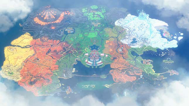 The Mario Kart World map.