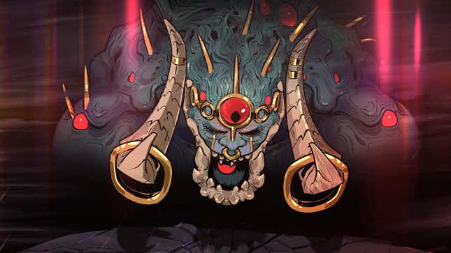 Typhon stares down the player in Hades 2.